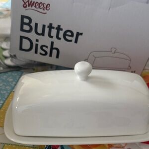 White Butter Dish